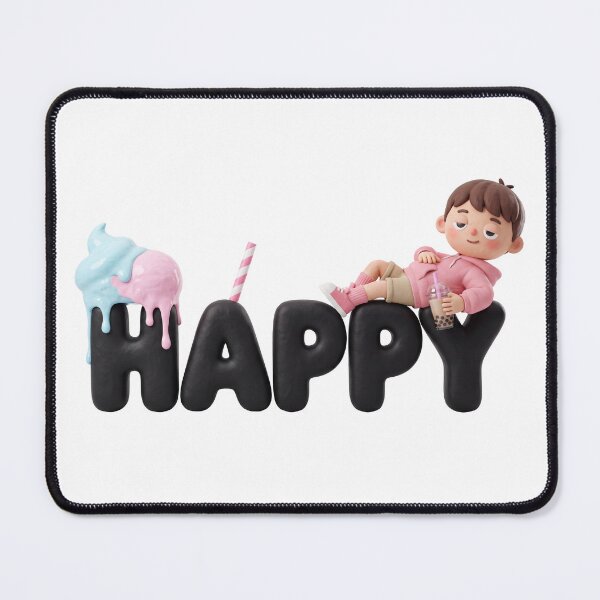 Item preview, 3D Happy Birthday text made of colorful candies, gummy bears and lollipops designed and sold by YasminTaha.