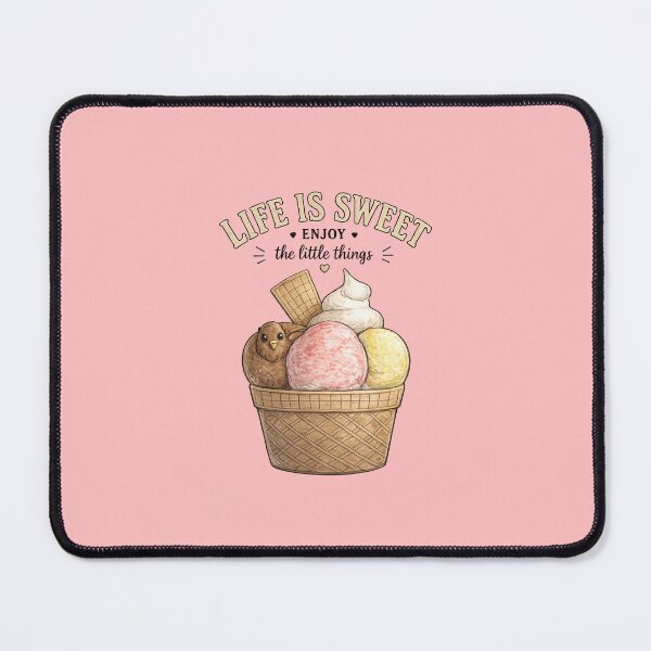 Item preview, Life Is Sweet | Cute Pigeon Ice Cream Sundae Illustration designed and sold by pigeonlovrs.