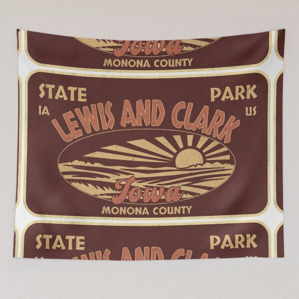 Item preview, Lewis and Clark State Park, Monona County, Iowa, badge design designed and sold by Wanderful-roads.