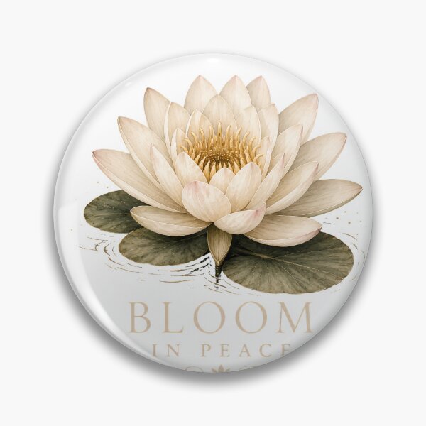 Item preview, Bloom in Peace Water Lily Botanical Floral Design designed and sold by CalmMandala.