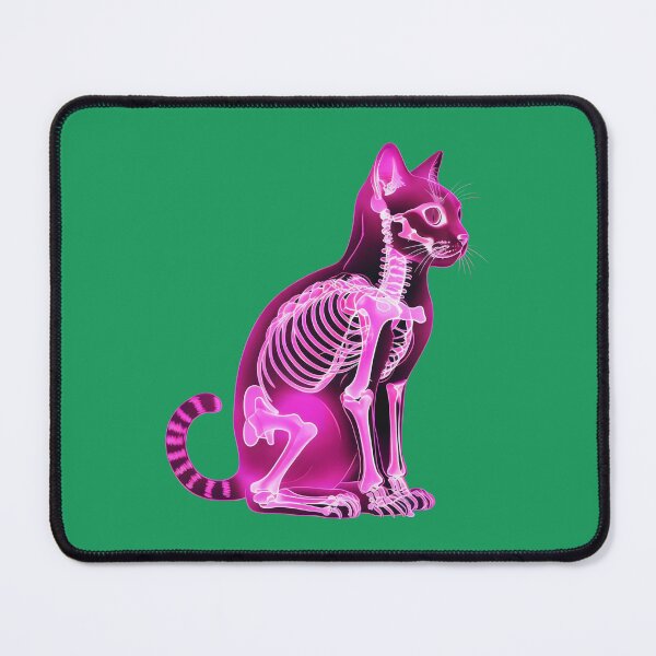Item preview, Neon Pink Cat X-Ray Anatomy Art. designed and sold by MyHappyArtShop.