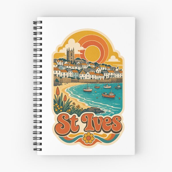 Item preview, St Ives England Travel Souvenir - Retro Illustration designed and sold by VisualArtsOasis.