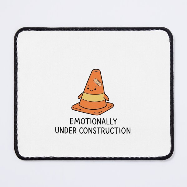 Item preview, Emotionally Under Construction Traffic Cone designed and sold by GoofyShopp.