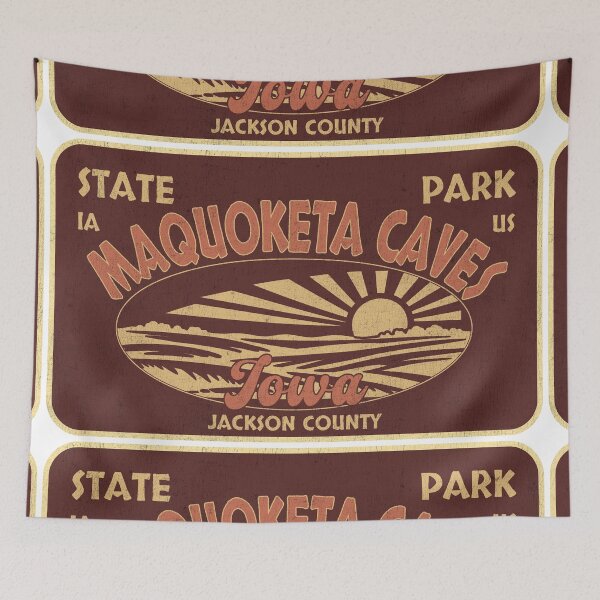 Item preview, Maquoketa Caves State Park, Jackson County, Iowa, badge design designed and sold by Wanderful-roads.