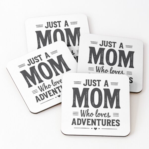 Item preview, Just a Mom Who Loves Adventures Typography Design designed and sold by GabeMountainArt.