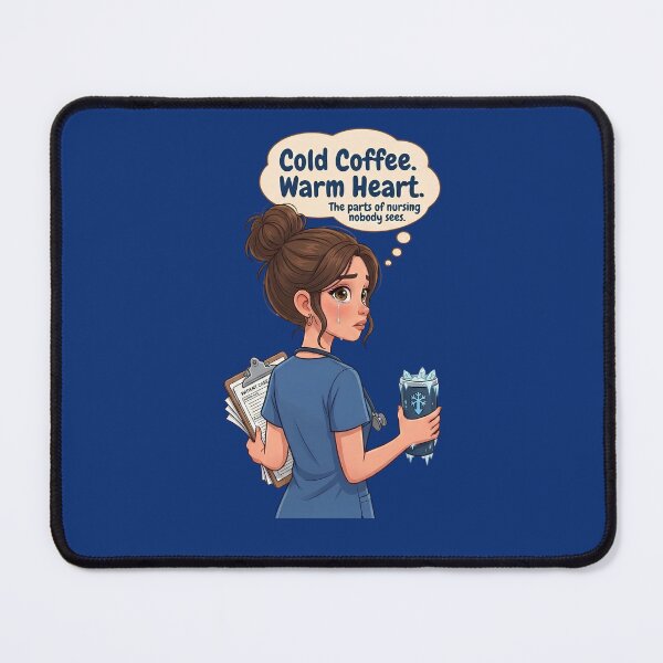 Item preview, Cold Coffee Warm Heart - Cute Disney Style Nurse Art designed and sold by Nurse Craft Studio.