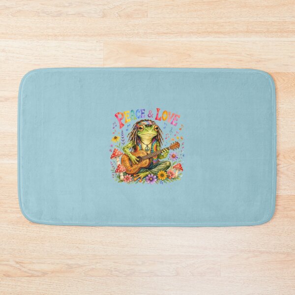 Item preview, Frog Hippie Peace And Love Watercolor Boho designed and sold by Natalia-Vlad.