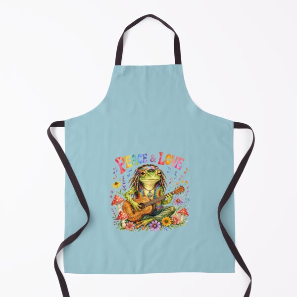 Item preview, Frog Hippie Peace And Love Watercolor Boho designed and sold by Natalia-Vlad.