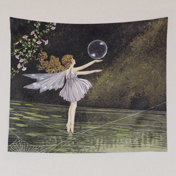 Item preview, Fairy Art Nouveau Fantasy Print for Whimsical Decor Lovers designed and sold by RickE.