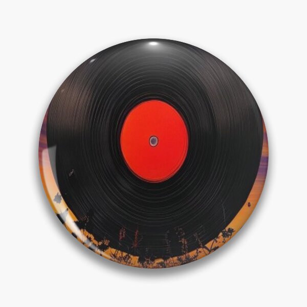 Item preview, Vinyl sunset – record over a sea of flowers designed and sold by nachtpixel-art.