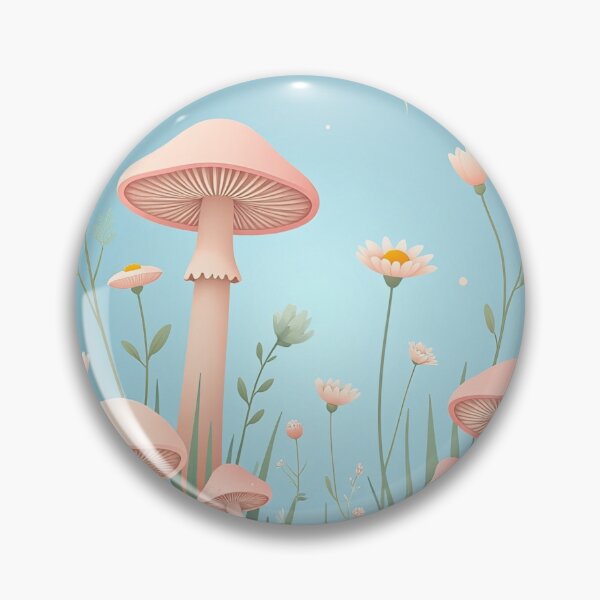Item preview, Cute Cottagecore Mushroom Wildflower Forest Art designed and sold by Xenovita.