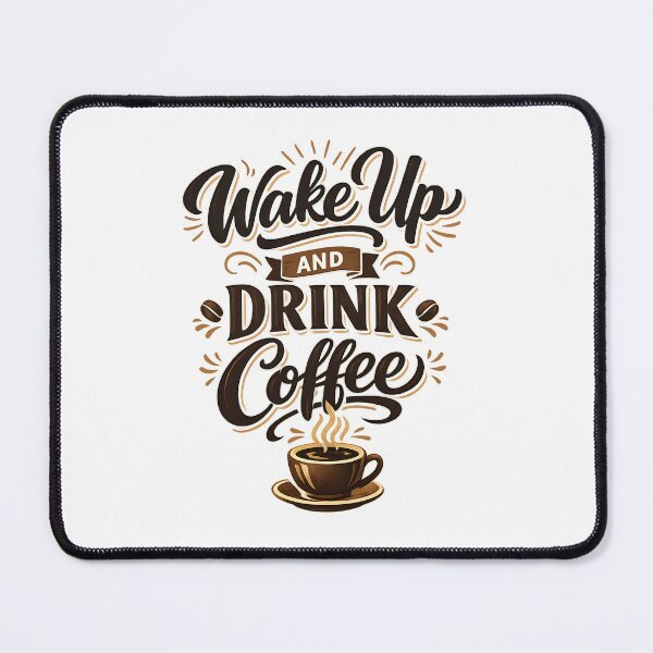 Item preview, wake up and drink coffee designed and sold by Black-White-art.