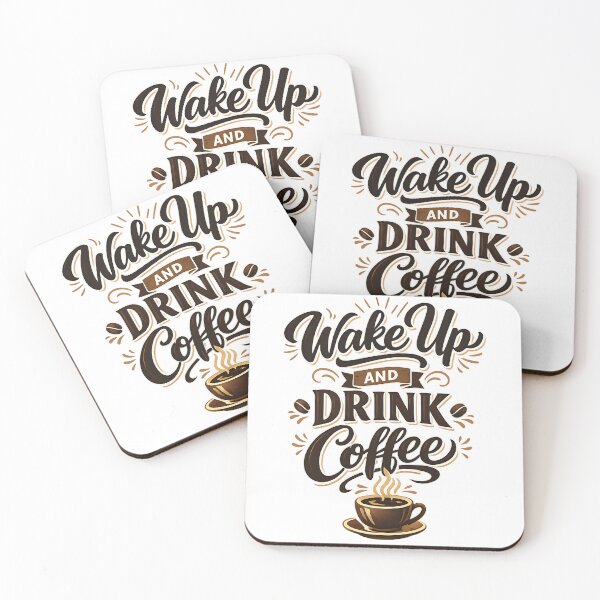 Item preview, wake up and drink coffee designed and sold by Black-White-art.