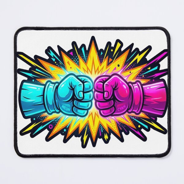 Item preview, Neon Fist Bump Pop Art Sticker designed and sold by ExploreAura Studio.