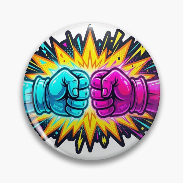 Item preview, Neon Fist Bump Pop Art Sticker designed and sold by ExploreAura Studio.