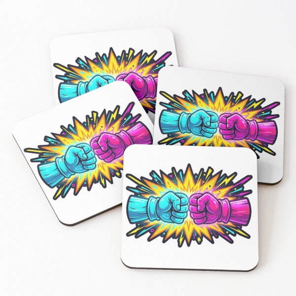Item preview, Neon Fist Bump Pop Art Sticker designed and sold by ExploreAura Studio.