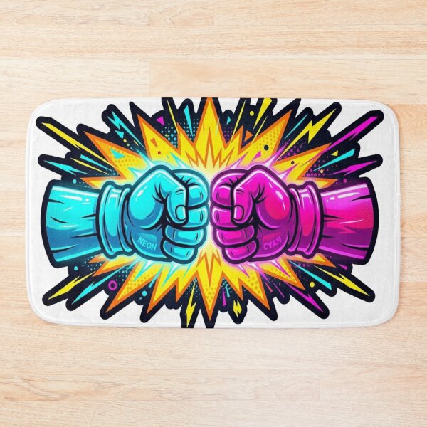 Item preview, Neon Fist Bump Pop Art Sticker designed and sold by ExploreAura Studio.