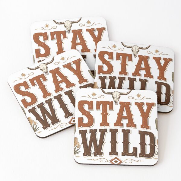 Item preview, Stay Wild - Bold Western Typography Desert Design designed and sold by Irfanmulyana.
