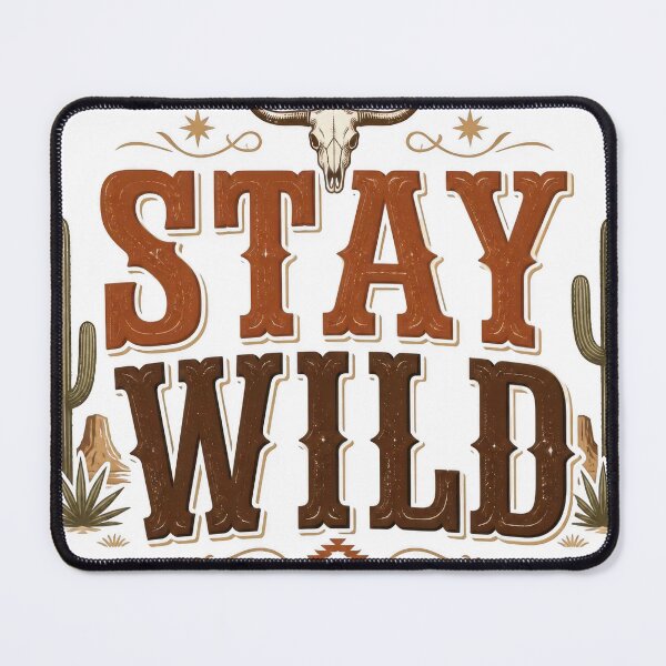 Item preview, Stay Wild - Bold Western Typography Desert Design designed and sold by Irfanmulyana.