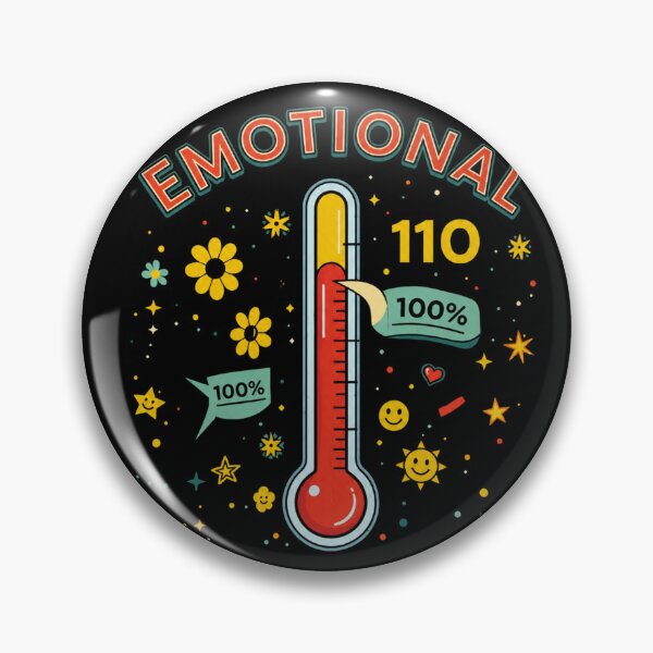 Item preview, Emotional 110% Shirt | Funny Emotion Meter Graphic Tee | Positive Mental Health Retro T-Shirt designed and sold by OneNOne.