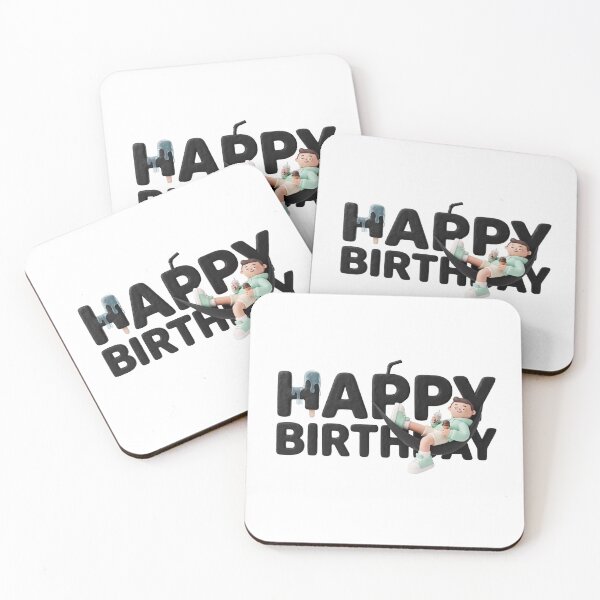 Item preview, 3D Happy Birthday text made of colorful candies, gummy bears and lollipops designed and sold by YasminTaha.