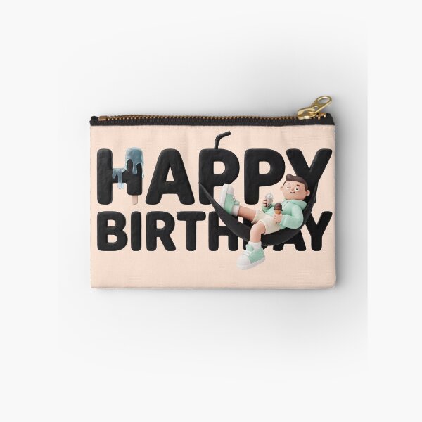 Item preview, 3D Happy Birthday text made of colorful candies, gummy bears and lollipops designed and sold by YasminTaha.