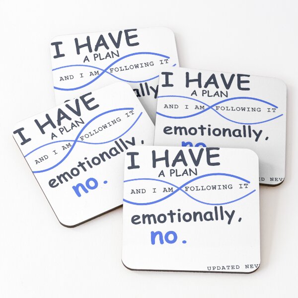 Item preview, I Have a Plan, Emotionally No – Handwritten Sarcastic Quote T-Shirt designed and sold by WORN.THOUGHTS.