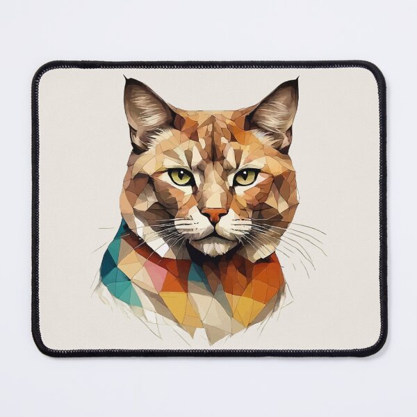 Item preview, Geometric Cat Portrait - Modern Pet Art designed and sold by Tklezardesigns.