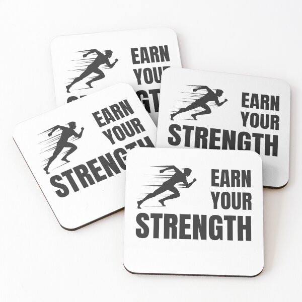 Item preview, Earn Your Strength Runner Fitness Motivation T-Shirt designed and sold by RisticCEO.