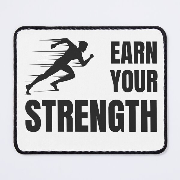 Item preview, Earn Your Strength Runner Fitness Motivation T-Shirt designed and sold by RisticCEO.
