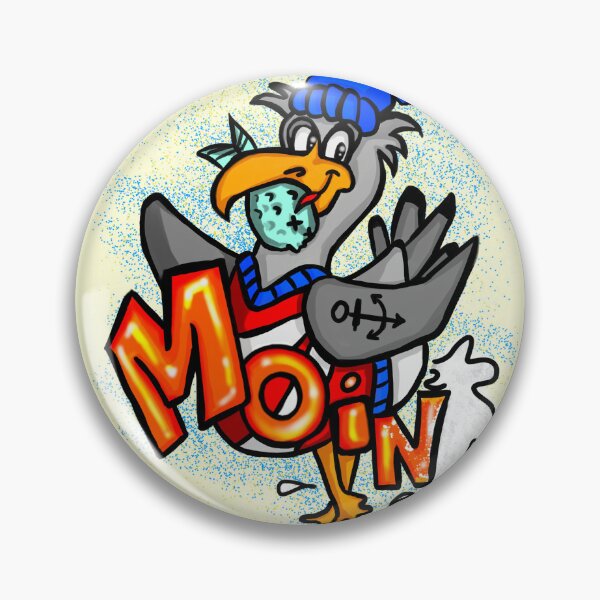 Item preview, Hello Seagull Cartoon – North Sea Coast Humor designed and sold by Pommes im Bett.