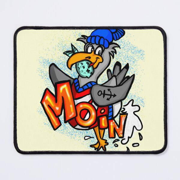 Item preview, Hello Seagull Cartoon – North Sea Coast Humor designed and sold by Pommes im Bett.