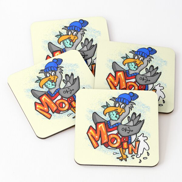 Item preview, Hello Seagull Cartoon – North Sea Coast Humor designed and sold by Pommes im Bett.
