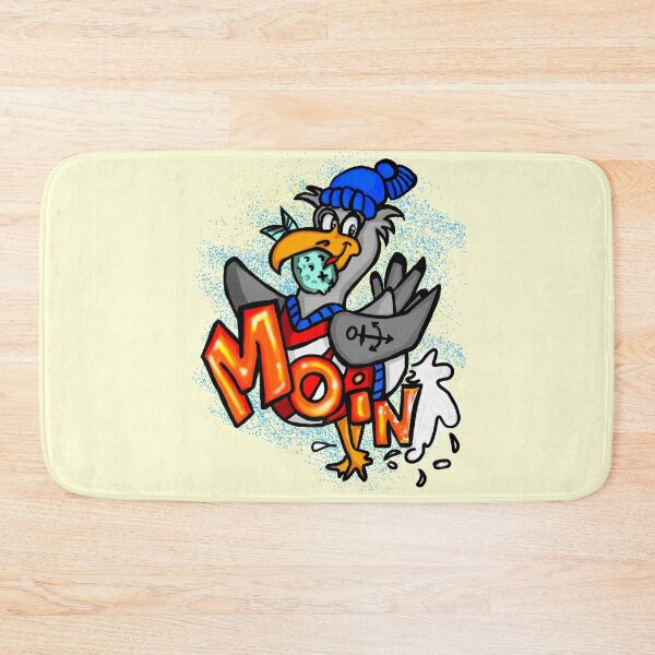 Item preview, Hello Seagull Cartoon – North Sea Coast Humor designed and sold by Pommes im Bett.