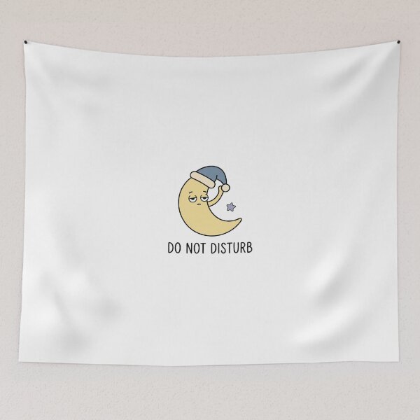 Item preview, Do Not Disturb Sleepy Crescent Moon designed and sold by GoofyShopp.