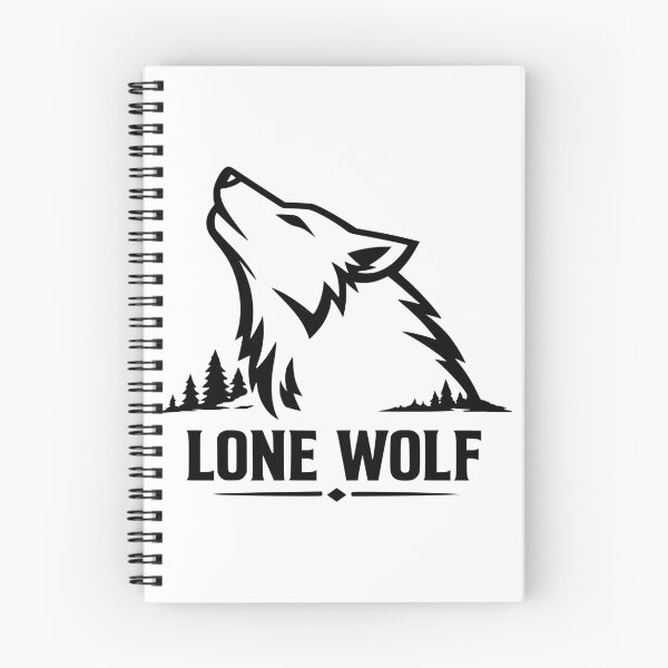 Item preview, Lone Wolf Wolf motif with nature silhouette designed and sold by Pommes im Bett.