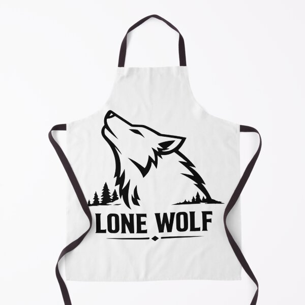 Aperçu de l'œuvre Motif de loup solitaire avec silhouette naturelle créée et vendue par Pommes im Bett.