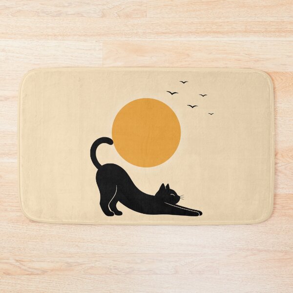 Item preview, Stretching a black cat designed and sold by DesingsTR.