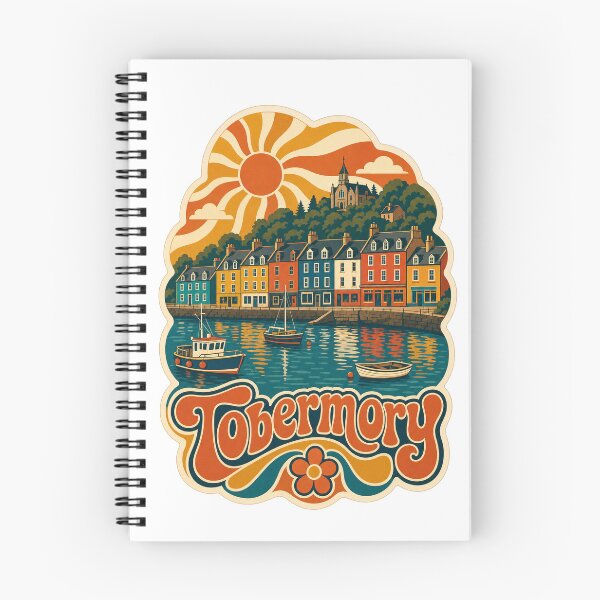 Item preview, Tobermory Scotland Travel Souvenir - Retro Illustration designed and sold by VisualArtsOasis.