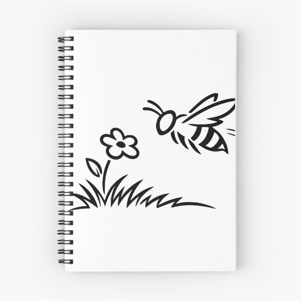 Item preview, Bee & Flower Minimalist Nature Motif designed and sold by Pommes im Bett.