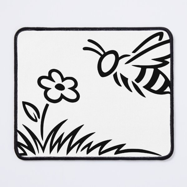 Item preview, Bee & Flower Minimalist Nature Motif designed and sold by Pommes im Bett.