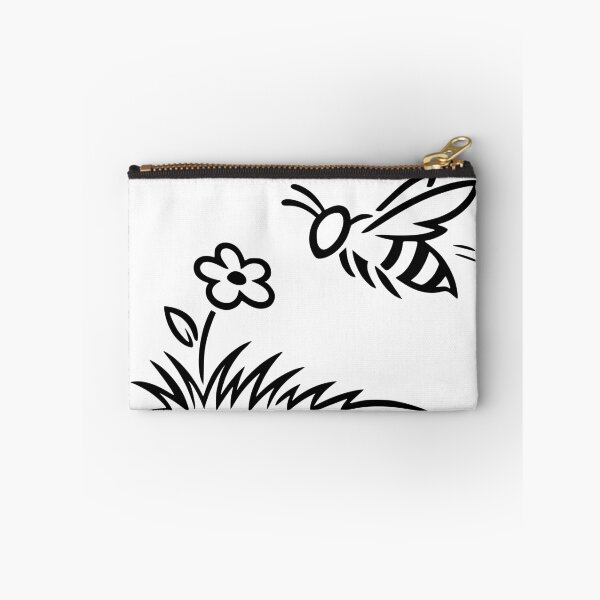Item preview, Bee & Flower Minimalist Nature Motif designed and sold by Pommes im Bett.