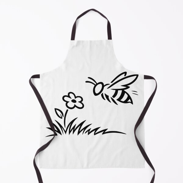 Aperçu de l'œuvre Motif minimaliste nature abeille et fleur créée et vendue par Pommes im Bett.