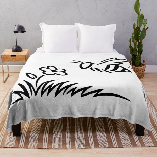 Item preview, Bee & Flower Minimalist Nature Motif designed and sold by Pommes im Bett.