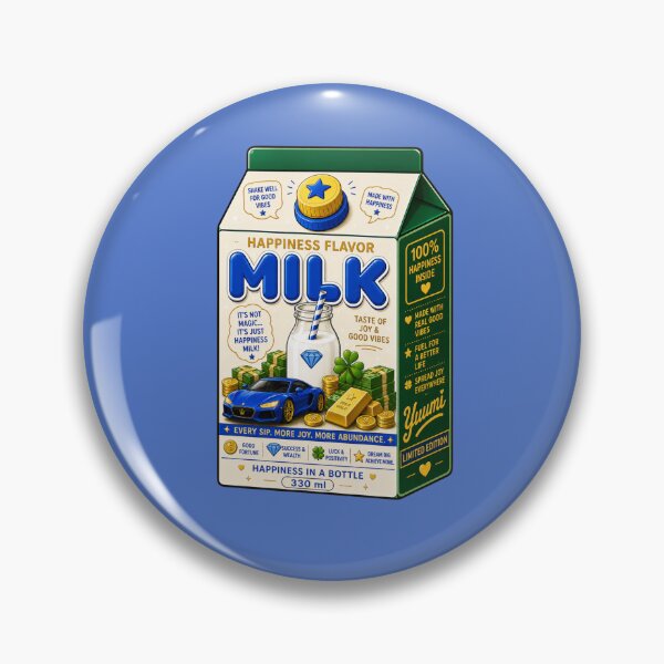 Item preview, Kawaii Happiness Flavor Milk Carton | Lucky Wealth Aesthetic designed and sold by Aimetoi.