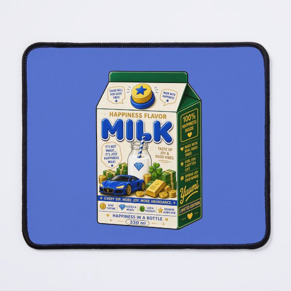 Item preview, Kawaii Happiness Flavor Milk Carton | Lucky Wealth Aesthetic designed and sold by Aimetoi.