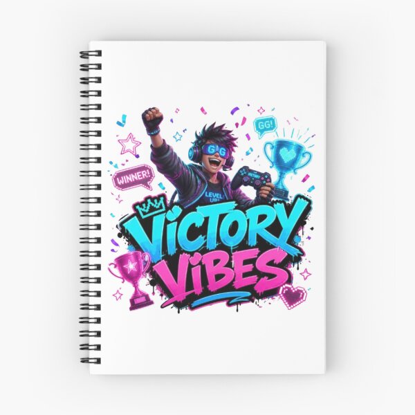 Item preview, VICTORY VIBES Gaming Sticker | Neon Esports Graffiti Design designed and sold by Stylestickers55.