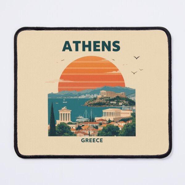 Item preview, Athens Greece Riviera Vintage Travel Poster designed and sold by Travel Souvenirs 30.