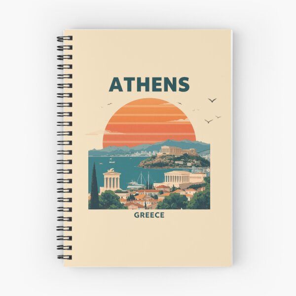 Item preview, Athens Greece Riviera Vintage Travel Poster designed and sold by Travel Souvenirs 30.