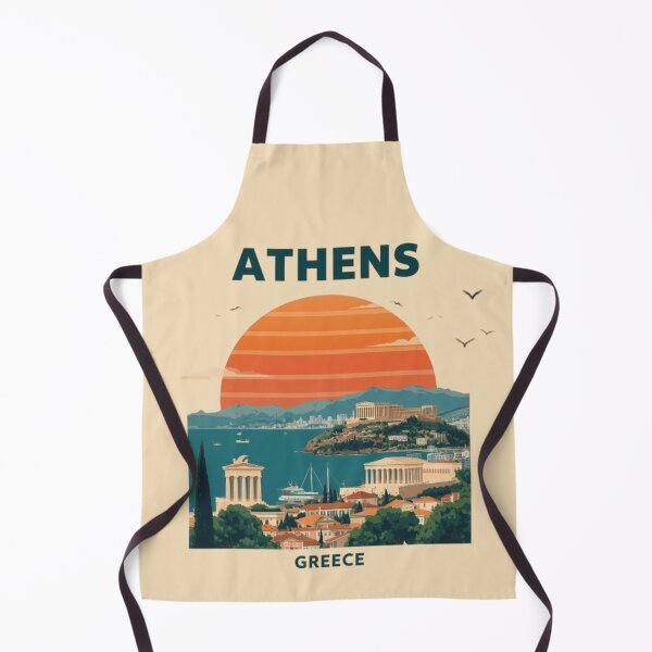Item preview, Athens Greece Riviera Vintage Travel Poster designed and sold by Travel Souvenirs 30.